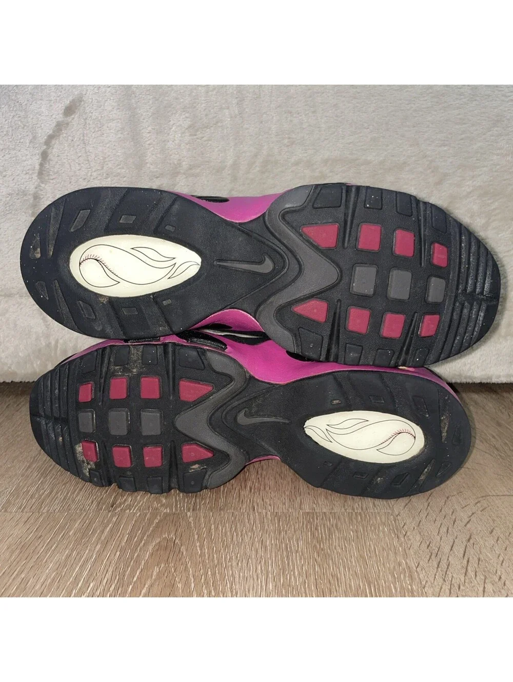 Nike Air Griffey Max 1 GS Black Gray Pink Retro Sneakers Ken Griffey Jr. Sz 5.5Y